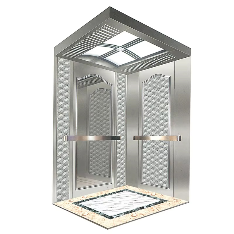 VTEP121 Hot Selling NV model 6-8 osoba 630kg bez zupčanika, moderna zgrada dizala, putnički lift s PVC podom od nehrđajućeg čelika