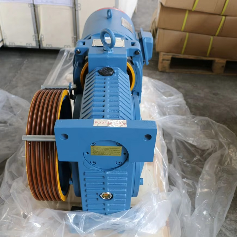 VTSP243 Vučni stroj za dizalo s pogonom, lift od nehrđajućeg čelika 630KG_800KG_1000KG_YJ200A_8-13 osoba